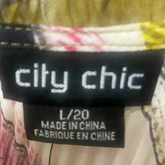 New City Chic Colour Wave Blouse Size 20 - Picture 5 of 8